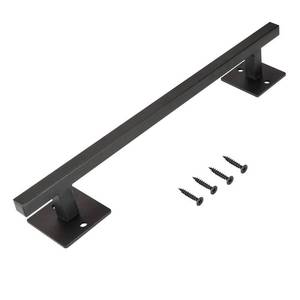lot 20254 image: Homode 12 Inch Sliding Barn Door Handle, Rustic Square Style