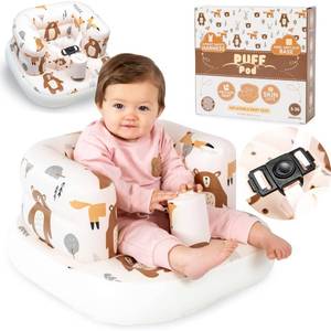 lot 20261 image: Inflatable Chair for Baby with Safety Harness, Built-in Pump & Non-Slip Base �� Infant Sit Up Seat for 3-36 Months, Portable Blow Up Baby Chair for Travel, Easy to Clean