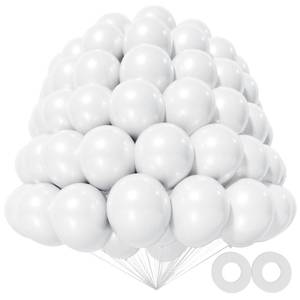lot 20292 image: KAWKALSH 200pcs White Balloons 5 Inch, Small Mini Latex Balloons for Party Birthday Baby Shower Anniversary Festival Arch Garland Decoration