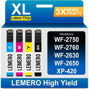 lot 20300 image: LEMERO Remanufactured Ink Cartridge Replacement for Epson 220XL 4-Pack