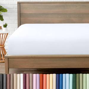 lot 20318 image: Bare Home Queen Fitted Sheet - 1800 Ultra-Soft (Queen, White)