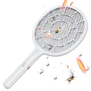 lot 20320 image: YsChois Electric Fly Swatter, Bug Zapper Companion, Mosquito Killer Racket  Gold Zone Voltage, Densest 3mm Mesh, Apple-Like Weight, AA Battery Operated (not incl) - Pro Swat Tips for Indoor & Outdoor