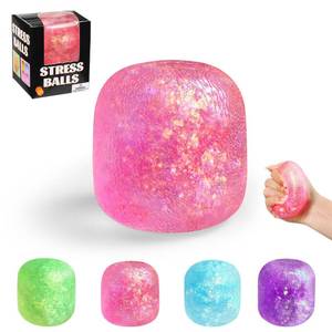 lot 20334 image: Gumdrop Squishy, Sugar Slow Rising Squishy Fidget Toys, Glitter Textured Sensory Squeeze Stress Balls, Anxiety Relief Fidget Toys for Kids and Adults Birthday Easter Party Favor Gifts(Pink)
