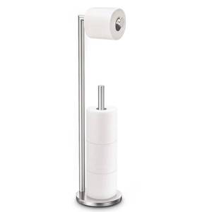 lot 20344 image: Toilet Paper Holder Stand, Brushed Nickel Toilet Paper Holder Free Standing