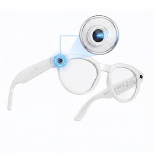 lot 20348 image: Fecoul AI Smart Camera Glasses, 1080P HD POV Video Recording and Translator, Object Recognition, Bluetooth Audio for Music Calls, 290mAh Battery, Photochromic Lenses for Vlog, Travel and Work