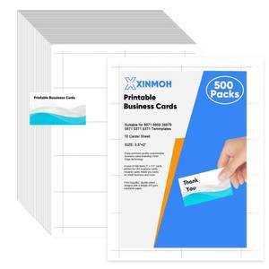 lot 20351 image: Thick Business Cards 500 Printable Business Card, 3.5 x 2 Business Card Paper Compatible with Laser & Inkjet Printer, Double-sided Printing, Heavyweight, Matte White Paper, (10 CardsSheet) (Open Box, May Be Missing Pieces )