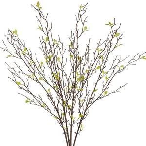 lot 20355 image: RSSGID 4 Pcs Fake Greenery Stems Artificial Ficus Branches Fake Plants Green Leaves Long Stem 31.5 Inch Faux Ficus Twig for Home Office Table Vase Filler Shop Decoration Farmhouse