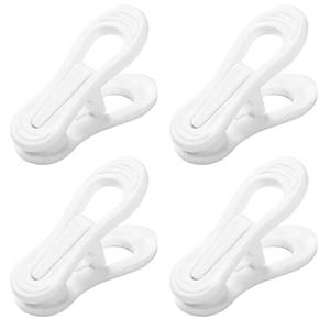lot 20359 image: Otylzto 20PCS Multi-Purpose White Hanger Clips, Standard Plastic Clips