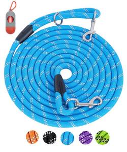 lot 20367 image: Long Dog Leash for Dog Training 10FT16FT30FT50FT100FT, Reflective Heavy Duty Lead for Large Medium Small Dogs Outside Walking, Playing, Camping, or Yard