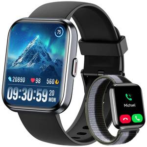 lot 20368 image: Smart Watch for Men Women, 1.8 Fitness Tracker for Android & iPhone, AnswerMake Calls, Alexa Built-in, Heart RateSleepSpO2 Monitor Smartwatch, 3ATM Waterproof Watches, 101 Sport Modes, 2 Bands