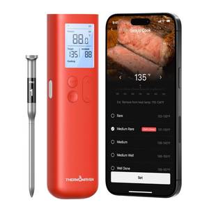 lot 20372 image: ThermoMaven Sub-1G Smart Wireless Meat Thermometer with Standalone Base
