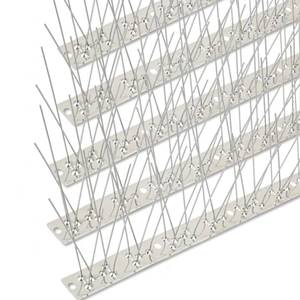 lot 20387 image: Valibe Bird Spikes Stainless Steel 60ft Coverage 56 Pack for Pigeons Small Birds Outdoor Use Bird Prevention Strips for Fence Crows Woodpeckers with 304 Stainless Steel Pins and Base Not Rusty