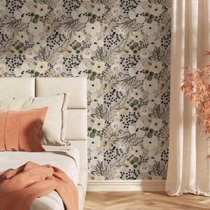 lot 20401 image: VistaPalette 18x236 Boho CreamBrown Daisy Flower Peel and Stick Self Adhesive Wallpaper Removable Contact Paper Stick on Easy Peel Off Wall Paper for Kitchen Bedroom Bathroom Renter