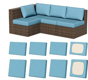 lot 1785 image: Blue courtyard patio furniture and accessories sofa cushion protector