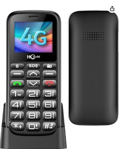 lot 14070 image: HCMOBI 4G Flip Mobile Phone for Elderly, Big Button Senior Phone, Basic Flip Phone,2.8 Dual LCD Screen, Wifi,Bluetooth,SOS Button,Camera,1400mAh Battery,FM (Matte black)