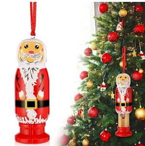lot 14130 image: Shellwei 1 Pcs Santa Claus Ornament Funny for Adults Naughty Ugly Christmas Tree Decorations Stretchable Standing Wooden Dirty Santa Pendant for Xmas Tree