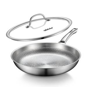 lot 1816 image: VEDNHOL Titanium Pans for Cooking, 12 Inch Non-Toxic Paella Pan with Lid