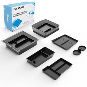 lot 1823 image: SUMK Center Console Organizer Tray for Tesla Model Y Juniper 2026 2025 (Premium and Performance), 8PCS - PC Material and Silent Silicone Armrest Storage Box Bottom Liners Wireless Charging Pad Cup Holder