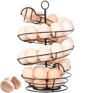 lot 1828 image: Abiglifty Spiral Metal Egg Holder Countertop, Fresh Egg Holder Countertop,Egg Storage for Countertop, Spiral Egg Storage Display Rack for Kitchen,Farmhouse