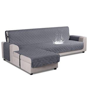 lot 1856 image: VANSOFY Upgraded Sectional Couch Covers 100percent Waterproof L Shaped Sofa Slipcover Reversible Chaise Lounge Cover for Sectional Sofa Furniture Protector Cover for Pets Dog Cat(Large, Dark Gray)