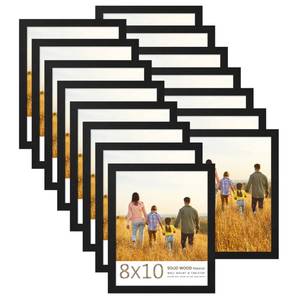 lot 1860 image: QPQIYIY 15 Pack Solid Wood 8x10 Picture Frames Bulk, Black