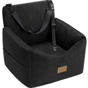 lot 1868 image: JOEJOY Dog Car Seats for Small Medium Dogs Under 35lbs, Dog Booster Seat with Detachable Washable Cover and Cushion, Memory Foam Pet Car Seat with Safety Belt and Storage Pockets (Black)