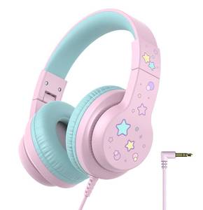lot 2372 image: iClever HS19S Kids Headphones for School, Over-Ear for Toddler Boys Girls