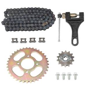 lot 2373 image: Relibupdater 420 Rear Sprocket 37 Tooth,96L Chain,Front Sprocket 14T Kit for The ATV 70 90 110 125CC Quad Bike Motorcycle