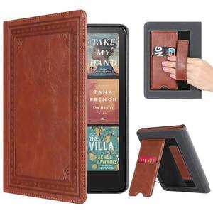 lot 2374 image: CoBak Case with Stand for Kindle Paperwhite 12th Gen 2024 Released (7in) and Kindle Colorsoft Signature Edition - Durable PU Leather Cover with Auto Sleep Wake, Card Slot, Hand Strap Feature, Vintage