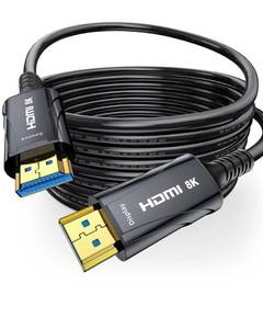 lot 2383 image: Cratree 8K Fiber Optic HDMI Cable Long 50FT - 48Gbps High-Speed 8K 60Hz,4K120Hz,HDCP 2.2and2.3, HDR10 - HDMI Cord Compatible with HDTV,Monitor,Projector