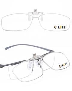 lot 2388 image: LUFF Clip On Reading Glasses 2 Pack, Flip Up Blue Light Blocking Readers