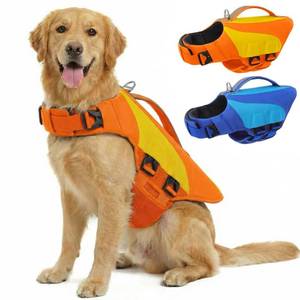 lot 2396 image: AOFITEE Large Dog Life Jacket, Adjustable Dog Life Vests for Swimming Boating, High Buoyancy Dogs Swimming Vest Lifejacket with Handle and D-Rings, Reflective Pet Lifesaver for Large Dogs (Orange L)