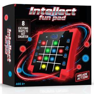 lot 2413 image: Electronic Light-Up Activity Pad for Kids Ages 6-12  8-in-1 Handheld Game  Brain and Memory Games  Great Gift Ideas for Boys and Girls. Focus Training  Educational Travel Toy