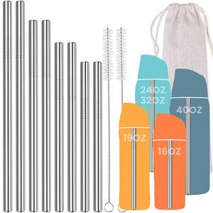 lot 2425 image: NiHome 8PCS Stainless Steel Straws Fit for Owala Bottle 16-40oz, 4 Lengths