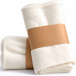 lot 2434 image: A 2 Pcs Organic Cotton Flannel for Castor Oil Pack Wrap, Reusable Castor Oil Compress for Stomach, Abdomen, Joints and Other Areas
