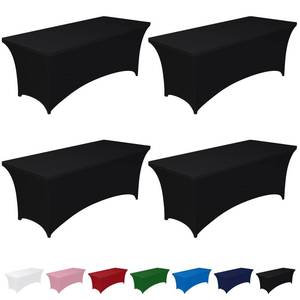 lot 2454 image: Pureegg Spandex Tablecloth 6ft 4 Pack Black