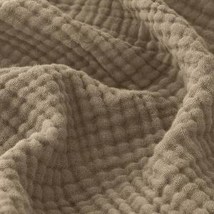 lot 2477 image: EMME Muslin Blankets for Adults Throw Blanket for Couch Breathable Gauze Soft Lightweight Airy Tan Throw 50in x 60in