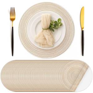 lot 2493 image: Geosar Disposable Paper Placemat Cotton Woven Look 13ftft