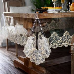 lot 2495 image: ARTABLE Gold Lace PVC Vinyl Tablecloth Waterproof Rectangle 60 x 120 Inch