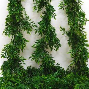 lot 7567 image: 3pcs Artificial Italian Ruscus Vines 6ft. Large Greenery Garland Soft Touch