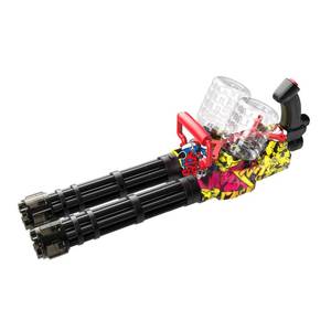 lot 7575 image: Ctffnny Gatling Toy Gel Ball Blaster, Dual-Barrel, Full Auto, Long Life Battery, with Muzzle Flash, Automatic Splat Gel Gun, Orby Gun for Backyard Games