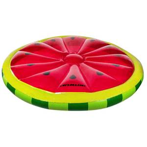 lot 7577 image: Swimline Watermelon Slice Floating Pool Island RedGreen 60ftft Diameter