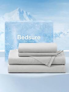 lot 8138 image: Bedsure Cooling Sheets Queen Size, Hot Sleeper Bed Sheets, Up to 18 Inches