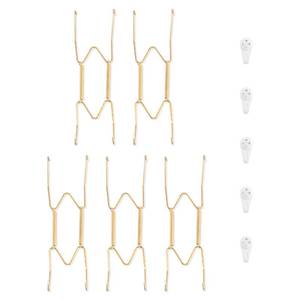 lot 8149 image: Bilillo 5 Pack Plate Hangers for the Wall, Fits 8-10 inch Decorative Plate