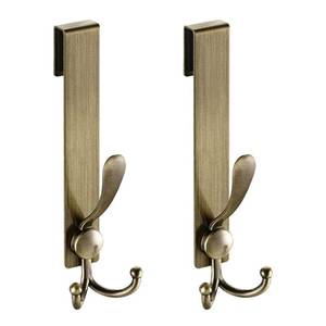 lot 8180 image: Flybath 2PCS Shower Glass Door Hooks Stainless Steel Antique Brushed Bronze