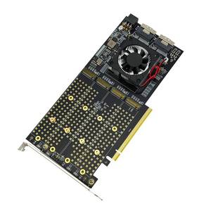 lot 8183 image: 10Gtek PCIe3.0 x16 to (4X) M.2 and (2X) SlimSAS (SFF-8654 8i) Adapter, for NVMe SSD, PEX8749 Controller with Bifurcation Function, Applicable to Windows ServerWindowsLinuxVMware ESXESXi FreeBSD14
