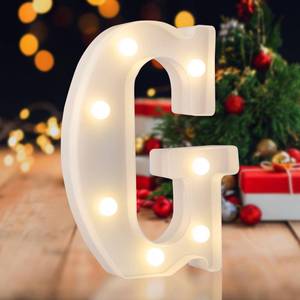 lot 8186 image: SKYPHAROS LED Marquee Letter G, Warm White 26 Alphabet Light Up Letters