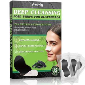 lot 8217 image: AAROVIBE Blackhead Remover Strips, Deep Cleansing Pore Strips, Instantly Unclogs Pores and Controls Oil, Charcoal Nose Strips for Men and Women, Suitable for All Skin Types (10 Counts)
