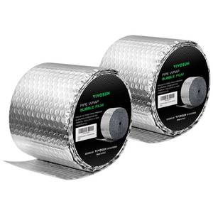 lot 9920 image: VIVOSUN 2-Pack Double Bubble Foil Insulation Roll, 6in x 25 ft Reflective HVAC Pipe and Duct Wrap, Weatherproof Thermal Insulation for Attics, Windows, Garages