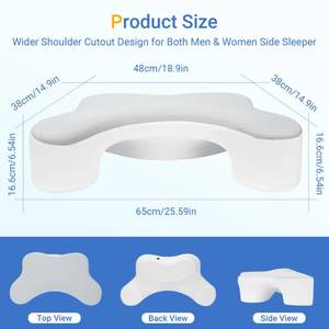lot 9921 image: Wattne Side Sleeper Pillows with Arm Holes